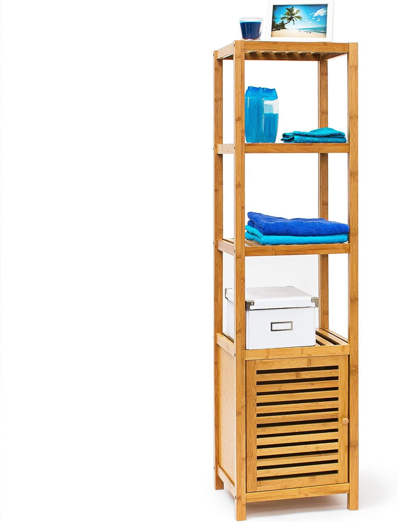 Bamboo Bathroom Shelf with 5 Shelves