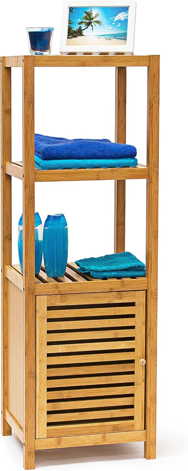 Bamboo Bathroom Shelf with 5 Shelves