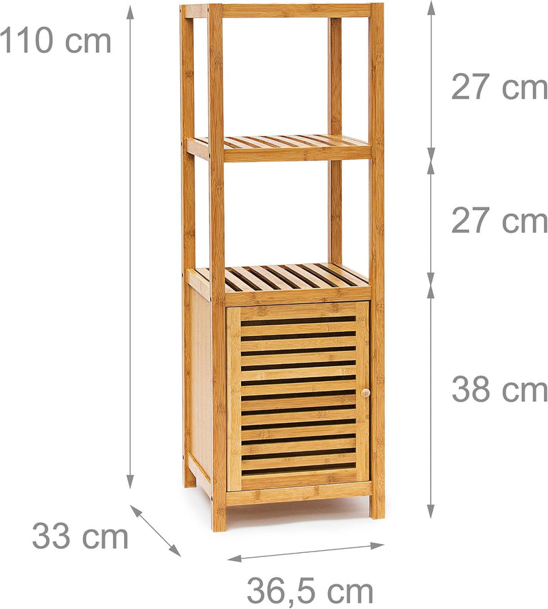 Bamboo Bathroom Shelf with 5 Shelves