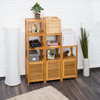 Bamboo Bathroom Shelf with 5 Shelves