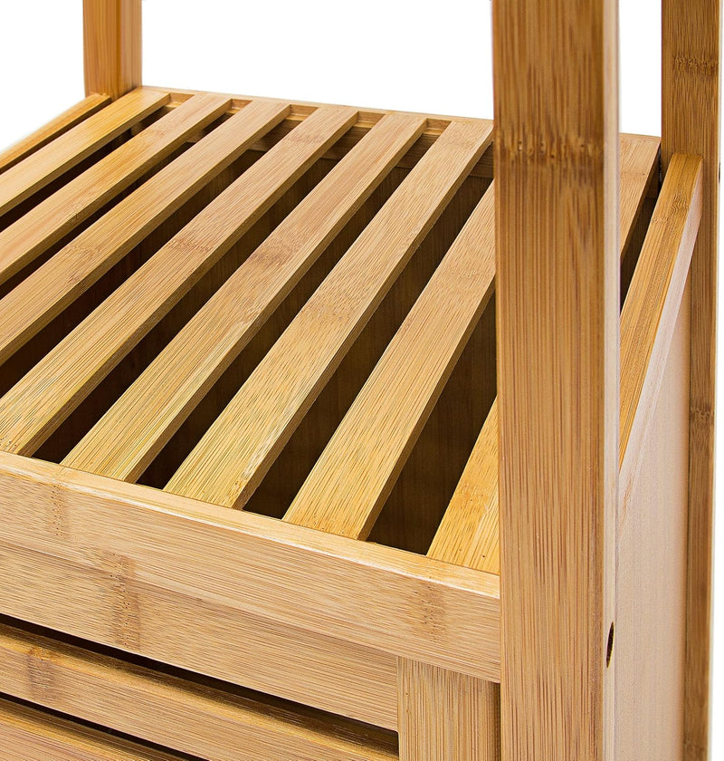 Bamboo Bathroom Shelf with 5 Shelves