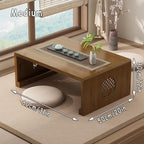 Bamboo Chinese Tea Floor Table Japanese Foldable Coffee