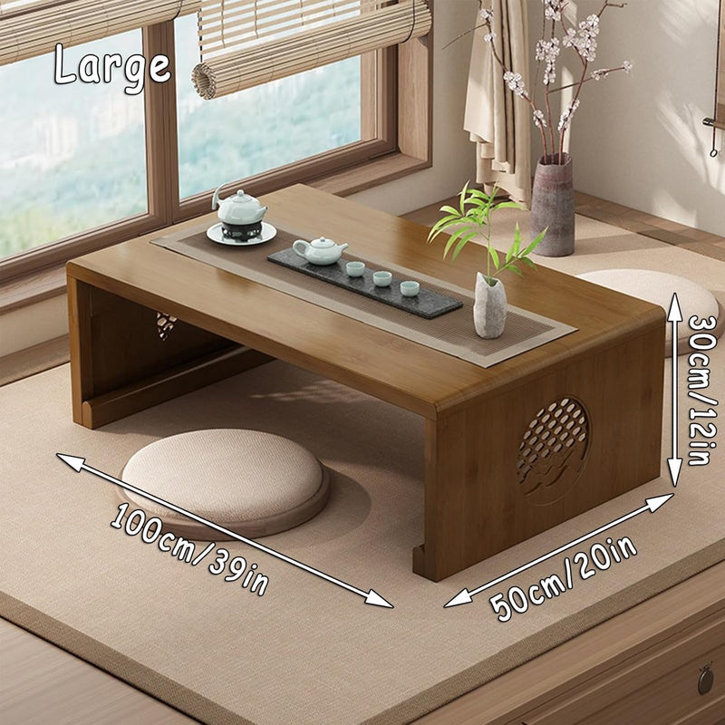Bamboo Chinese Tea Floor Table Japanese Foldable Coffee