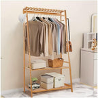 Bamboo Clothes Rail Rack: Free Standing Garment Rack
