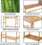 Bamboo Clothes Rail Rack: Free Standing Garment Rack