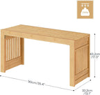 Bamboo Dining Bench Seat 2 Seater Kitchen Benches