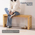 Bamboo Dining Bench Seat 2 Seater Kitchen Benches