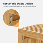 Bamboo Dining Bench Seat 2 Seater Kitchen Benches