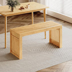 Bamboo Dining Bench Seat 2 Seater Kitchen Benches