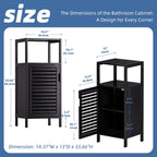 Bamboo Floor Cabinet Small Bathroom Standing 4 Tier