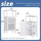 Bamboo Floor Cabinet Small Bathroom Standing 4 Tier