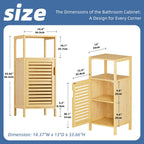 Bamboo Floor Cabinet Small Bathroom Standing 4 Tier