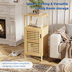 Bamboo Floor Cabinet Small Bathroom Standing 4 Tier