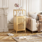 Bamboo Floor Cabinet Small Bathroom Standing 4 Tier