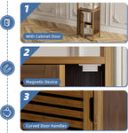 Bamboo Floor Cabinet Small Bathroom Standing 4 Tier
