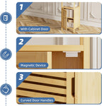 Bamboo Floor Cabinet Small Bathroom Standing 4 Tier