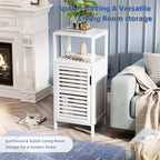 Bamboo Floor Cabinet Small Bathroom Standing 4 Tier
