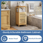 Bamboo Floor Cabinet Small Bathroom Standing 4 Tier