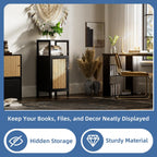 Bamboo Floor Cabinet Small Bathroom Storage with Single