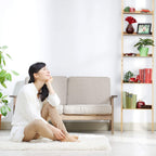 Bamboo Ladder Shelf 5 Tiers Bathroom Kitchen Living