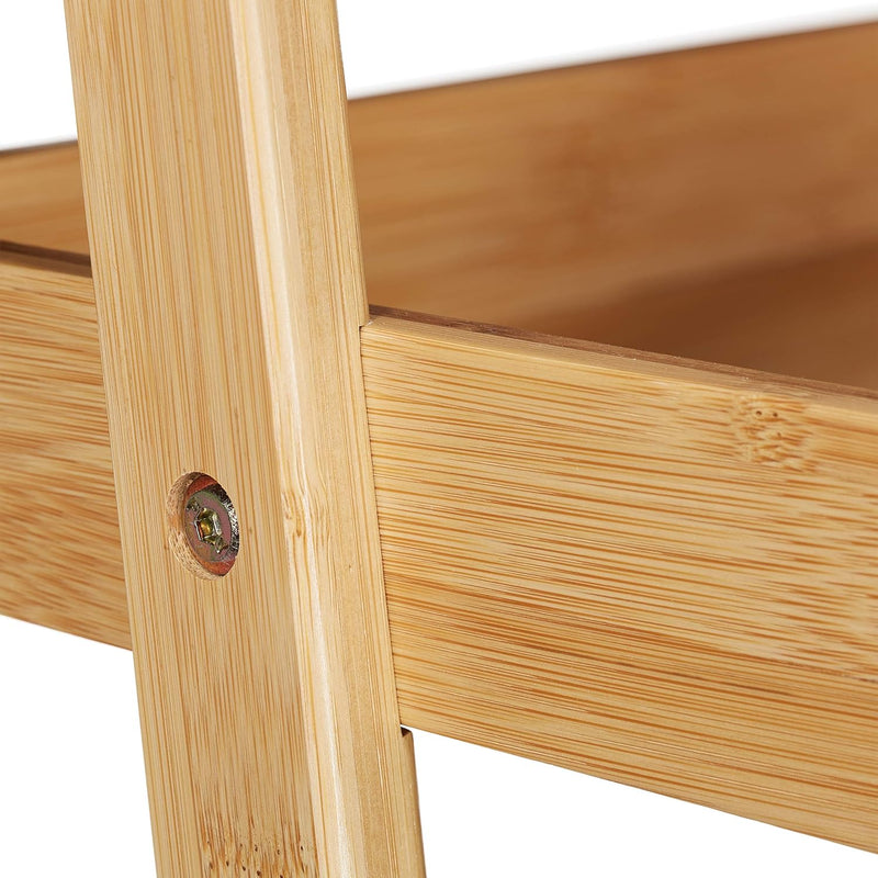 Bamboo Ladder Shelf 5 Tiers Bathroom Kitchen Living