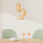 Bamboo Lantern Pendant Lamp Retro Japanese Style E27