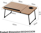 Bamboo Laptop Bed Desk Table for Stand