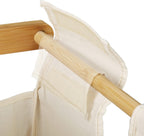 Bamboo Laundry Hamper Clothes Sorter with Shelf 2