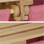 Bamboo Laundry Hamper Clothes Sorter with Shelf 2