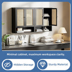 Bamboo Medicine Cabinet Rattan Bathroom Wall Over Toilet