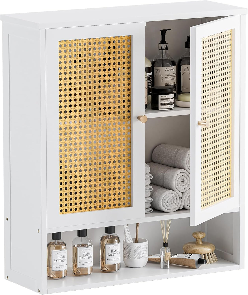 Bamboo Medicine Cabinet Rattan Bathroom Wall Over Toilet