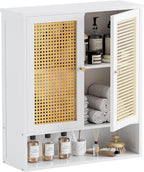 Bamboo Medicine Cabinet Rattan Bathroom Wall Over Toilet
