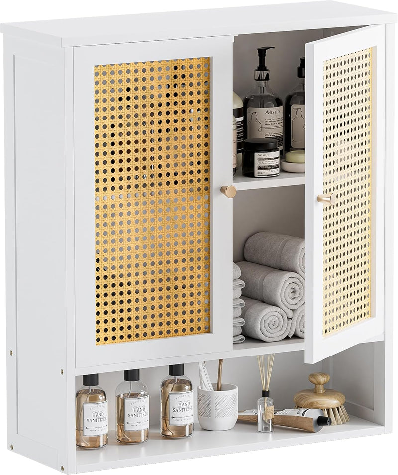 Bamboo Medicine Cabinet Rattan Bathroom Wall Over Toilet