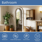 Bamboo Medicine Cabinet Rattan Bathroom Wall Over Toilet
