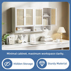Bamboo Medicine Cabinet Rattan Bathroom Wall Over Toilet
