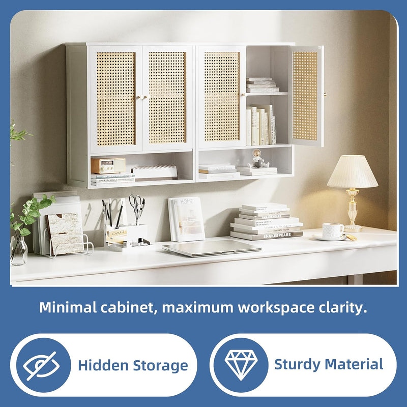 Bamboo Medicine Cabinet Rattan Bathroom Wall Over Toilet