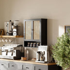 Bamboo Medicine Cabinet Rattan Bathroom Wall Over Toilet