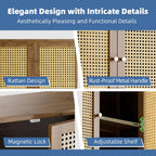 Bamboo Medicine Cabinet Rattan Bathroom Wall Over Toilet