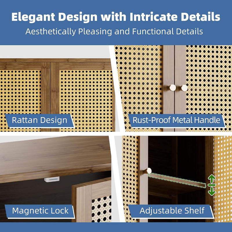 Bamboo Medicine Cabinet Rattan Bathroom Wall Over Toilet