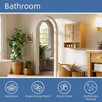 Bamboo Medicine Cabinet Rattan Bathroom Wall Over Toilet