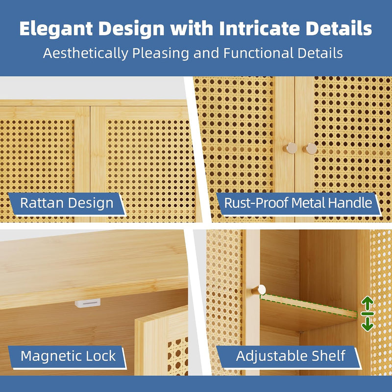 Bamboo Medicine Cabinet Rattan Bathroom Wall Over Toilet