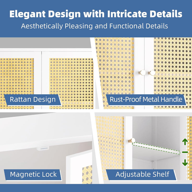 Bamboo Medicine Cabinet Rattan Bathroom Wall Over Toilet