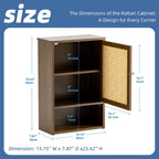 Bamboo Medicine Cabinet Wall Mounted Bathroom with Adjustable
