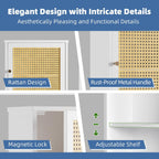 Bamboo Medicine Cabinet Wall Mounted Bathroom with Adjustable
