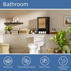 Bamboo Medicine Cabinet Wall Mounted Bathroom with Adjustable