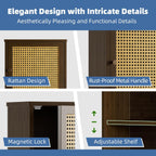 Bamboo Medicine Cabinet Wall Mounted Bathroom with Adjustable
