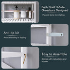 Bamboo Shelf 6-Tier Adjustable Tall Open Bookcase Bathroom
