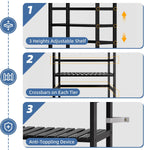 Bamboo Shelf 6-Tier Adjustable Tall Open Bookcase Bathroom