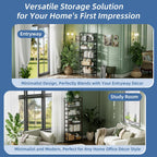 Bamboo Shelf 6-Tier Adjustable Tall Open Bookcase Bathroom