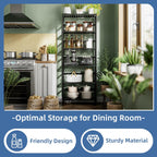 Bamboo Shelf 6-Tier Adjustable Tall Open Bookcase Bathroom